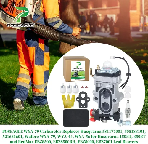 Vista 2 de WYA-79 Carburador Reemplaza Husqvarna 502845001, 581177001, 505183101, Walbro WYA-79, WYA-44, WYA-56 para Husqvarna 150BT, 350BT y RedMax EBZ8500