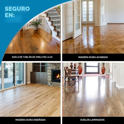 Vista 6 de Weiman Limpiador de pisos de madera dura de un galón y botella exprimible recargable, superficies de madera acabadas