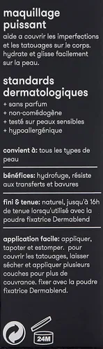 Vista 8 de Dermablend Quick-Fix - Base de maquillaje para cuerpo con cobertura total, corrector corporal resistente al agua para imperfecciones y tatuajes