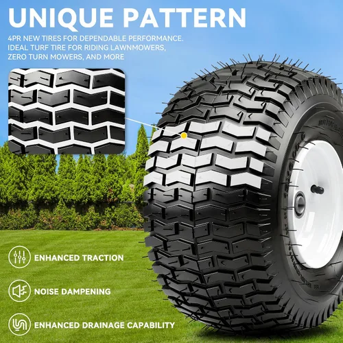 Vista 3 de YITAMOTOR 15x6.00-6 Neumáticos y ruedas para cortacésped, cubo centrado de Diámetro del rodamiento de 3/4", neumáticos tipo tubo delantero de 4