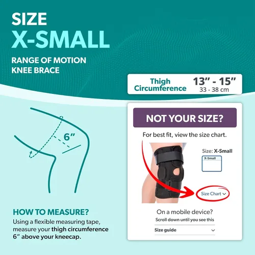 Vista 2 de BraceAbility Rodillera ROM de menisco desgarrado, soporte poscirugía con bisagras con control de extensión de flexión para tratamiento