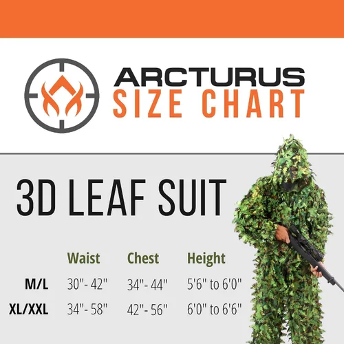 Vista 6 de Arcturus 3D Leafy Ghillie Suit™, traje con camuflaje de hojas.