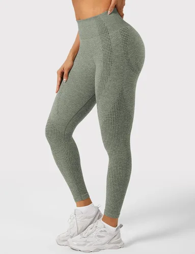 Vista 67 de HIGORUN - Leggings sin costuras para mujer, moldeadores, con diseño gráfico de sonrisas, de cintura alta, para el gimnasio, yoga o hacer ejercicio