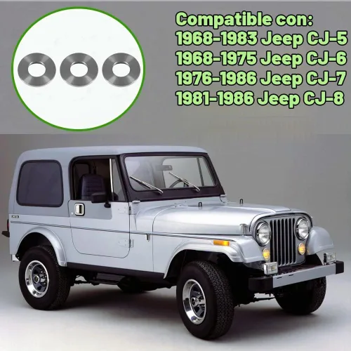 Vista 2 de Juego de tuercas de bisel para interruptor de salpicadero para Jeep CJ5 CJ7 CJ8 987911 4000056 1972-1986