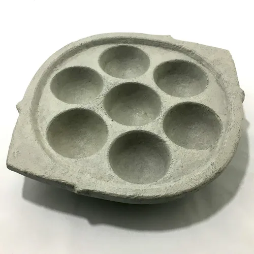 Vista 2 de Ancient Cookware, Esteatita india Paniyaram Maker - 7 pozo