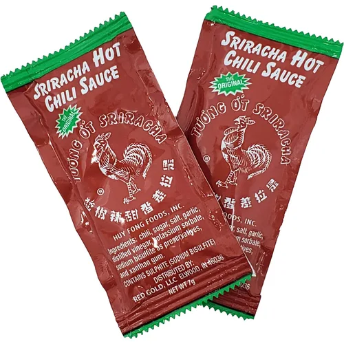 Vista 4 de Sriracha - Paquetes de salsa de chile picante, paquete para llevar, paquetes de 0.25 oz (paquete de 25)