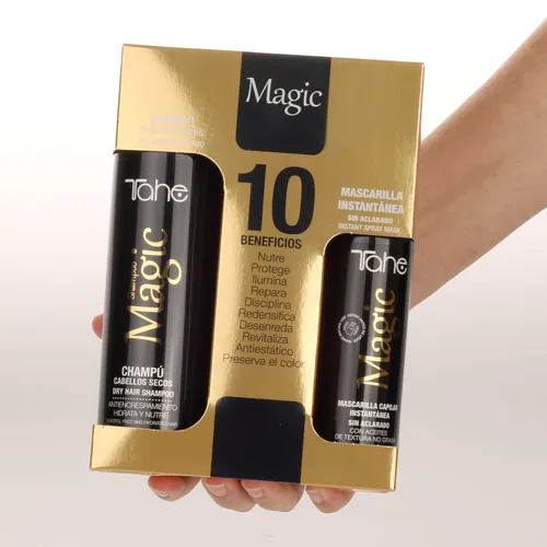 Vista 3 de Tahe Magic Pack - Champú para cabello seco 10.1 fl oz y mascarilla instantánea 4.2 fl oz - Para el cuidado del cabello seco