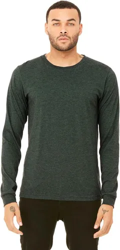 Vista 168 de Canvas Filmore 3501 - Camiseta de 4.2 onzas para hombre manga larga (1) Ceniza + (1) Jaspeado atlético