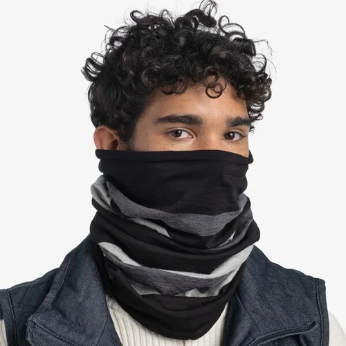 Vista 3 de BUFF Polaina de cuello Move de lana merina, 100% lana de origen ético, máscara facial que regula la temperatura, tamaño adulto