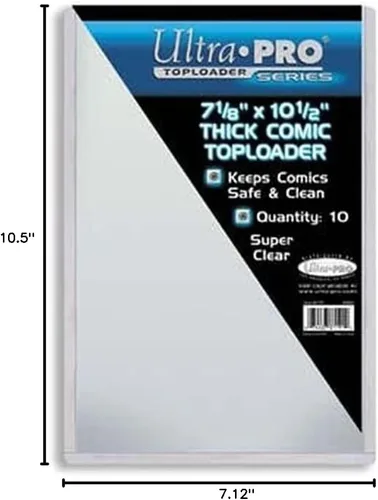 Vista 2 de Ultra Pro 7-1/8" X 10-1/2" Grueso Comic Toploader 10ct