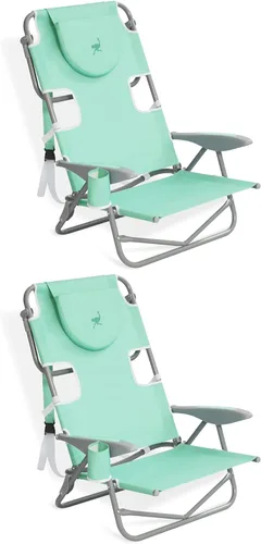 Vista 12 de Ostrich On-Your-Back - Silla de playa reclinable de 5 posiciones (paquete de 2)