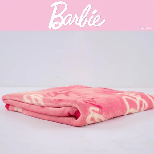 Vista 6 de Barbie Ropa de cama para niños, cobija súper suave de toque sedoso, 40 x 50 pulgadas, (Producto con licencia oficial) de Franco