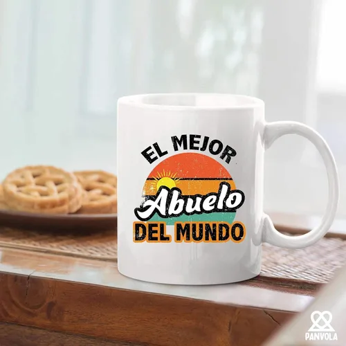 Vista 4 de El Mejor Abuelo Del Mundo - Taza de cerámica de 11 onzas, color blanco