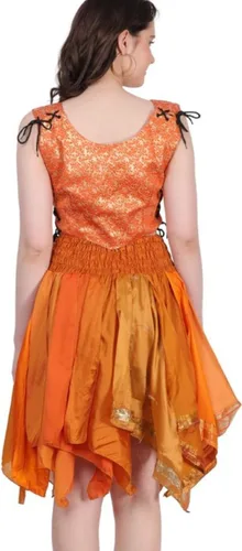 Vista 2 de Wevez Falda estilo hojas tribales para mujer, paquete de 3, talla única, surtido, Variado