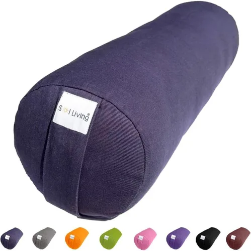 Vista 28 de Sol Living Almohada de yoga rectangular para meditación, accesorios de meditación de algodón, almohada de meditación restaurativa de yoga, almohada