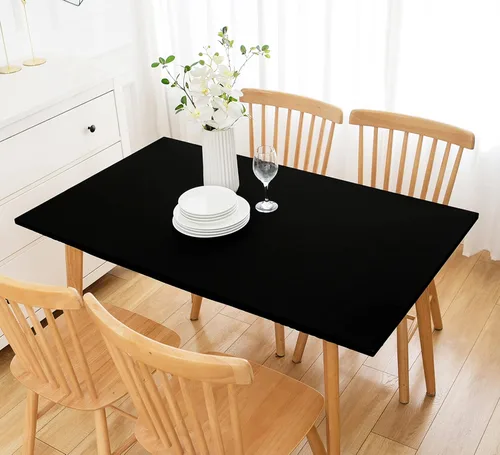 Vista 26 de Wolkemer Mantel Cuadrado Ajustado de Spandex Elástico Rojo Cubierta para Mesa de Cóctel con Borde Elástico Cobertor de Mesa para Comedor Boda Fiesta