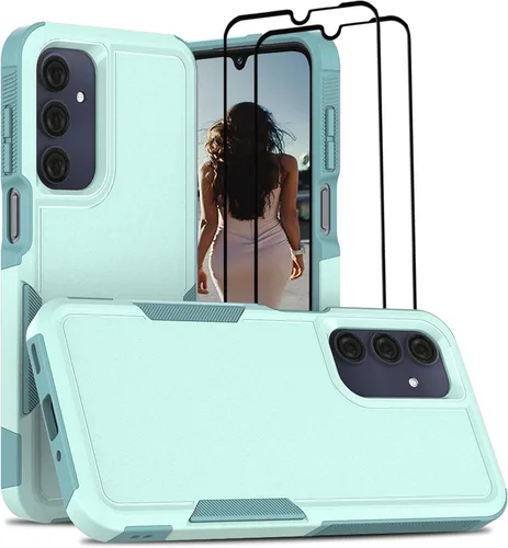 Vista 19 de Jeylly Funda compatible con Samsung Galaxy A12, Samsung Galaxy A12 con protector de pantalla de vidrio templado, protección contra caídas de grado