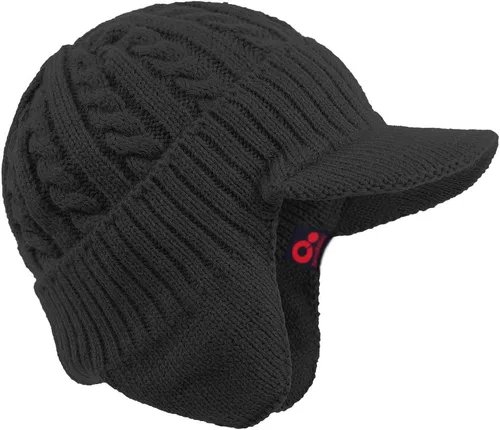 Vista 78 de Janey&Rubbins Gorro de punto diario con orejeras con forro polar y calavera