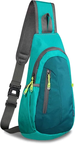Vista 17 de TITECOUGO Bolso bandolera pequeño, mochila cruzada ligera para hombres y mujeres, bolsa de hombro para deportes y exteriores