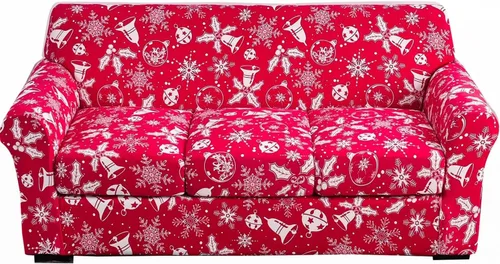 Vista 43 de Fundas elásticas para sofá de 1/2/3 cojines, funda estampada con fundas de cojín de asiento separadas, fundas de sofá lavables, protector de muebles