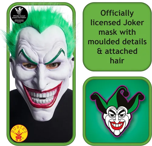 Vista 2 de Rubie's Máscara de payaso Joker, Como se muestra