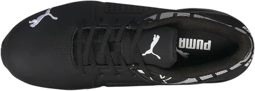Vista 4 de PUMA Mens Viz Runner Repeat Perforated Wide Running Sneakers Zapatos - Negro