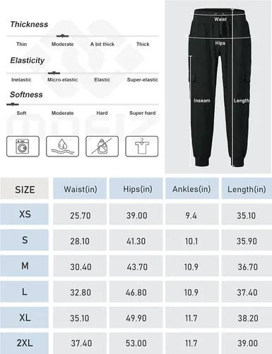 Vista 7 de MoFiz Pantalones cargo para mujer, ligeros, con cintura elástica, pantalones deportivos para senderismo al aire libre, pantalones deportivos casuales