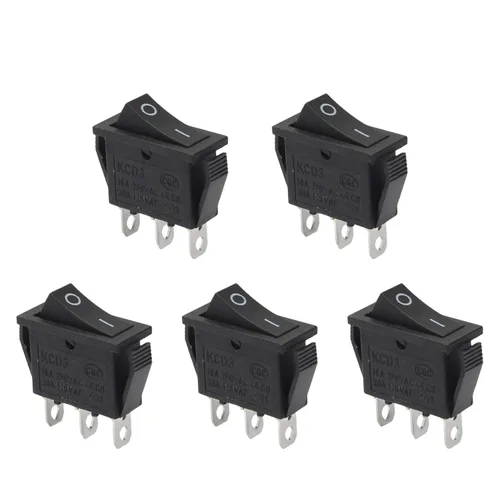 Vista 10 de 5 piezas de interruptor basculante para barco con cierre rápido ENCENDIDO/APAGADO, 2 pines, 12V, 250V/15A, 125V/20A, interruptor basculante