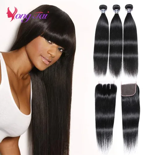 Vista 22 de Extensiones de cabello, liso, malasio, calidad 9A