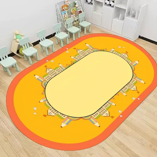 Vista 14 de ABC & 123 - Alfombra de aprendizaje para niños de 5 x 7 pies, alfombra de reconocimiento de color y números, alfombrilla educativa antideslizante