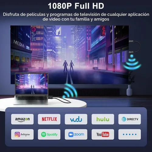 Vista 4 de Transmisor y receptor HDMI inalámbricos, decodificación 4K, salida 1080P, extensor inalámbrico HDMI, Plug & Play, soporte de 2.4/5GHz