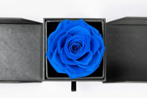 Vista 9 de Caja de regalo joyería de flores preservadas hechas a mano, diseño de rosas nunca marchitas, flores inmortales de lujo, flores eternas para seres
