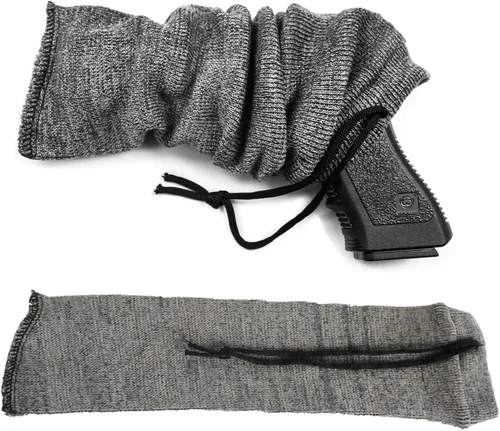 Vista 11 de GUGULUZA Calcetines extra gruesos para pistolas, calcetín de pistola para pistola, paquete de 4/5/6 fundas de pistola tratadas de silicona de punto