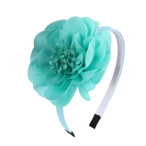 Vista 9 de XIMA 10 diademas de gasa con flores para niñas, para niños, adolescentes, accesorios para el cabello Big Fabric Floral Hair Hoops, Non Slip Hair