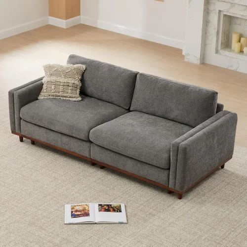 Vista 24 de CHITA 118" Sofá Modular Seccional Convertible de Lujo Super Grande en Forma de L, Sofá Moderno Relleno de Plumón Certificado FSC, Sofá de Nube