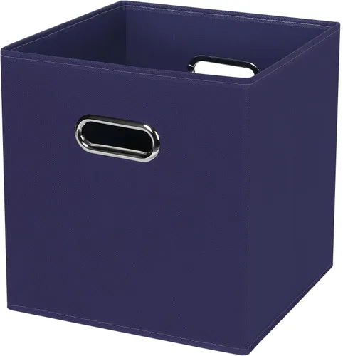 Vista 53 de Cubos de almacenamiento plegables negros, caja de almacenamiento de tela, cestas organizadoras con asas dobles para organizador del hogar (negro)