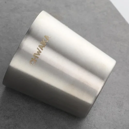 Vista 4 de Juego de 4 tazas de té de acero inoxidable de doble pared, taza de té chino de 7 onzas, sin mango, tazas de té de yerba mate coreana