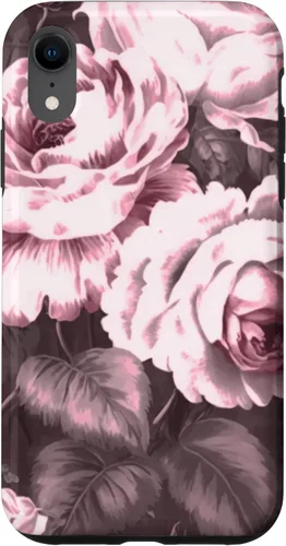 Vista 24 de iPhone 16 Vintage Classic Rose Flower Pattern in Pink Case