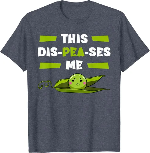 Vista 26 de Camiseta de semilla vegetariana de guisantes con flor de planta Dis-Peas-Ses Me, Negro