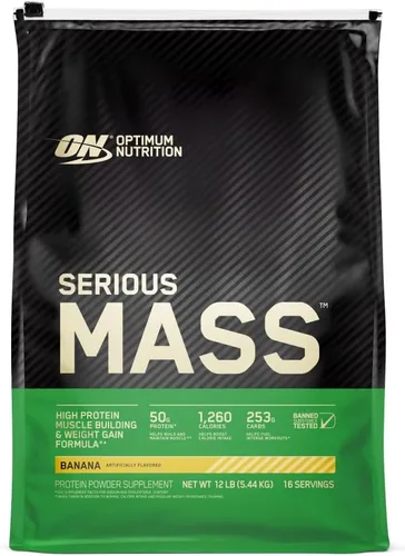 Vista 12 de Proteína para ganar peso Serious Mass Gainer de Optimum Nutrition, 1054620, Banana, 1, 1