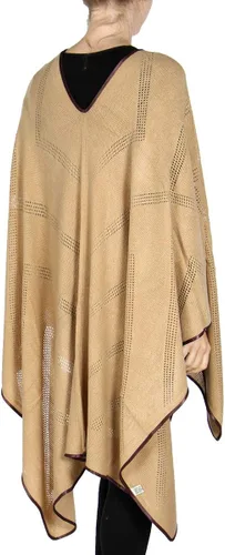 Vista 3 de Chales y envolturas, Cardigan suéteres para mujeres, Poncho Suéter Mujeres, Playa Cover Up, Punto Manta Poncho Capa
