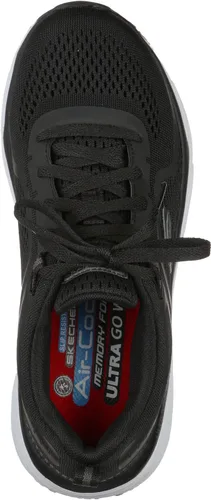 Vista 4 de Skechers Work Banham, para mujer, negroblanco, puntera suave, baja atlética