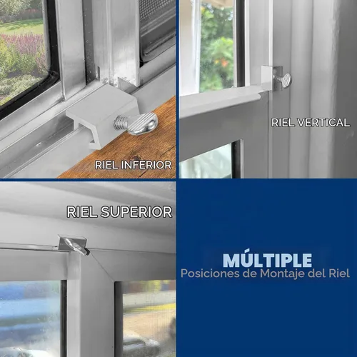 Vista 4 de Prime-Line Cerradura de seguridad de ventana deslizante para riel de 1/8 pulgadas, aluminio (paquete de 4)