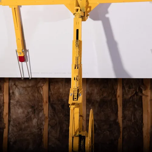 Vista 5 de Panellift® The Original Drywall Lift 439, polipasto de chapa de accionamiento de cadena de grado profesional para paredes y techos, elevación máxima