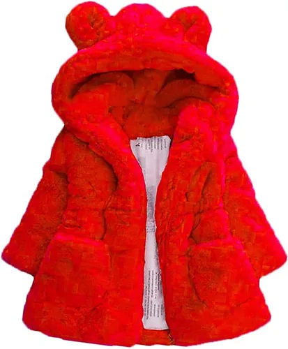 Vista 6 de Mallimoda - Chaqueta de forro polar con capucha para niñas Negro