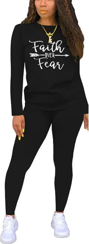 Vista 3 de Nimsruc Conjuntos de dos piezas para mujer casual 6536 Negro