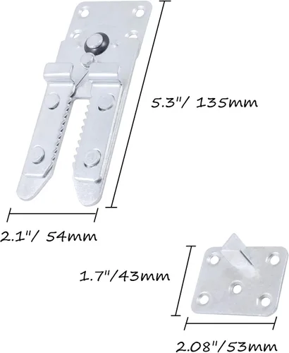 Vista 2 de HOWDIA Conectores de sofá seccionales – Abrazaderas de cocodrilo resistentes para muebles modulares 5.315 in de longitud Paquete de 2
