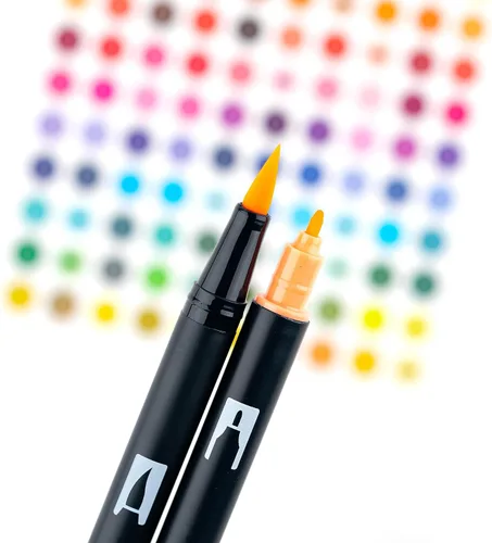 Vista 6 de Tombow 56239 Marcadores artísticos de doble pincel, Just Peachy, paquete de 6. Marcadores mezclables, con pincel y punta fina