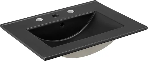 Vista 9 de Modway EEI-5068-BLK Cayman - Lavabo de baño de 18 pulgadas, color negro