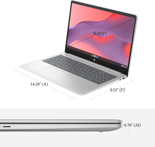 Vista 7 de Laptop HP Chromebook 15 de 15,6", Intel N200, 8 GB de RAM DDR5